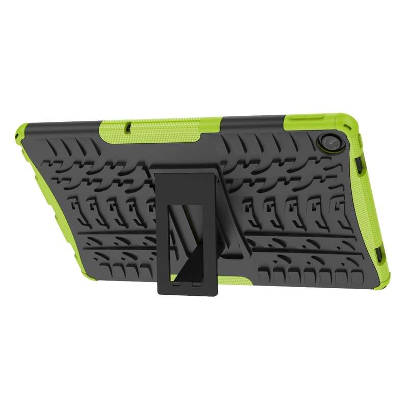 For Lenovo Tab M10 Plus 10.6 3rd Gen 2022 Tire Texture TPU+PC Shockproof Case with Holder(Green)
