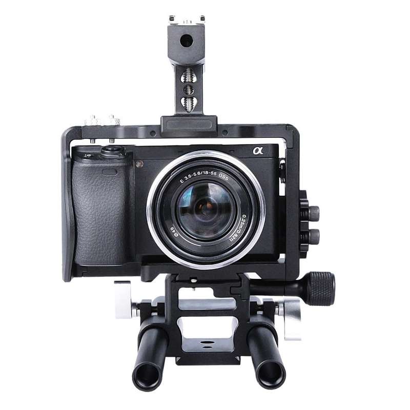YELANGU YLG0905A Camera Video Cage Handle Stabilizer for Sony A6000/A6300/A6400/A6500(Black)