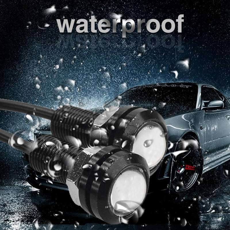 10 PCS 18mm 1.5W DC9-80V Motorcycle Eagle Eye Light Double Lens(Red Light)