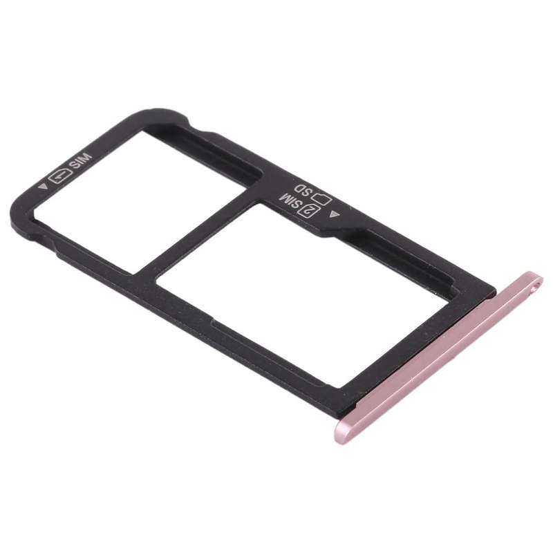 SIM Card Tray + SIM Card Tray / Micro SD Card Tray for Huawei Enjoy 6s (Pink)
