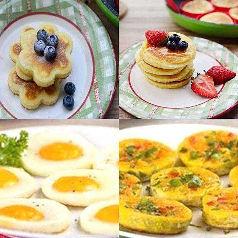 Nonstick Cooking Tool Egg Ring Maker Egg Silicone Mold Pancake Cheese Egg Cooker Pan Flip Kitchen...