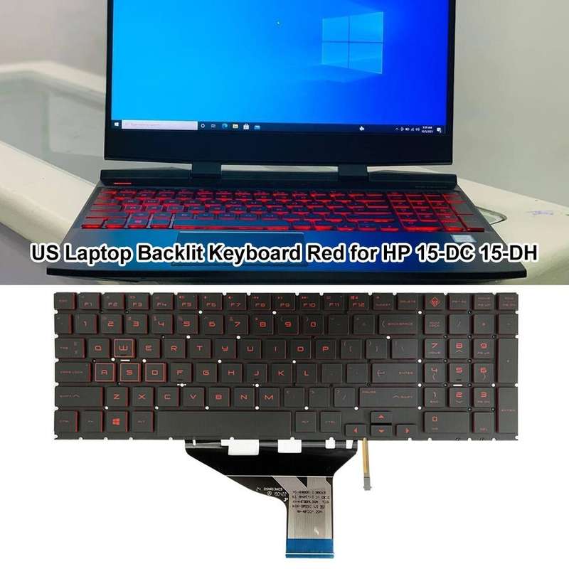 For HP 15-DC / 15-DH Red US Version Laptop Backlight Keyboard