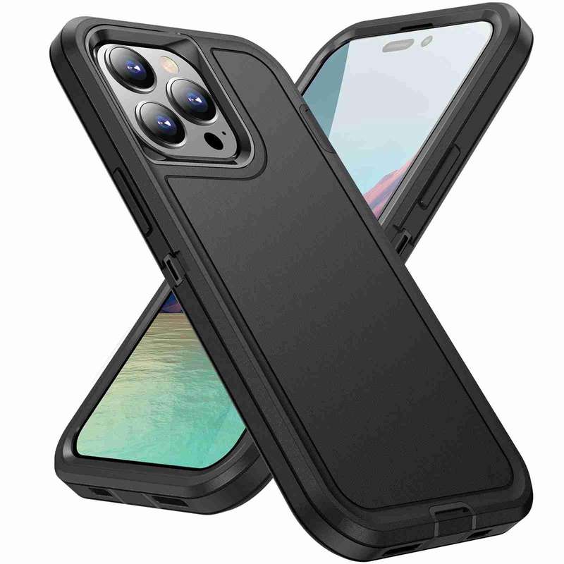 For iPhone 14 Pro Max Life Waterproof Rugged Phone Case(Black)
