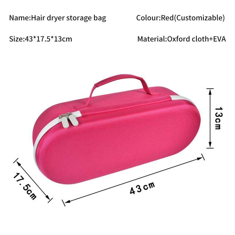 For Dyson HD01 HD03 Hair Dryer Storage Box EVA Hard Shell Bag(Rose Red)