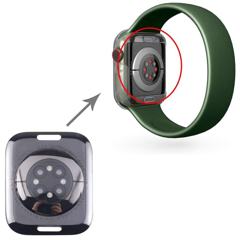 For Apple Watch Series 8 45mm LTE Glass Back Cover With Charging Module