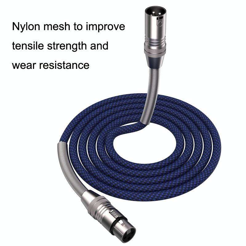LHD010 Caron Male To Female XLR Dual Card Microphone Cable Audio Cable 0.3m(Blue)