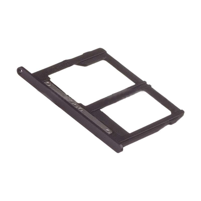 SIM Card Tray + Micro SD Card Tray for Motorola Moto G5S Plus XT1805 (Black)