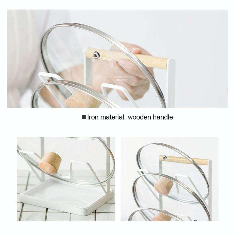 Iron Three-Layer Pot Cover Rack Storage Drain Rack