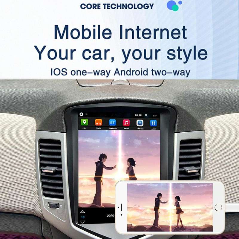 For Chevrolet Cruze 9.7 inch Navigation Integrated Machine, Style: Standard+4 Light Camera(1+16G)