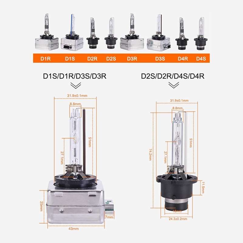 2 PCS D2R 35W 3800 LM 4300K HID Bulbs Xenon Lights Lamps, DC 12V(White Light)