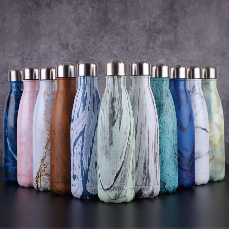 Thermal Cup Vacuum Flask Heat Water Bottle Portable Stainless Steel Sports Kettle(White)