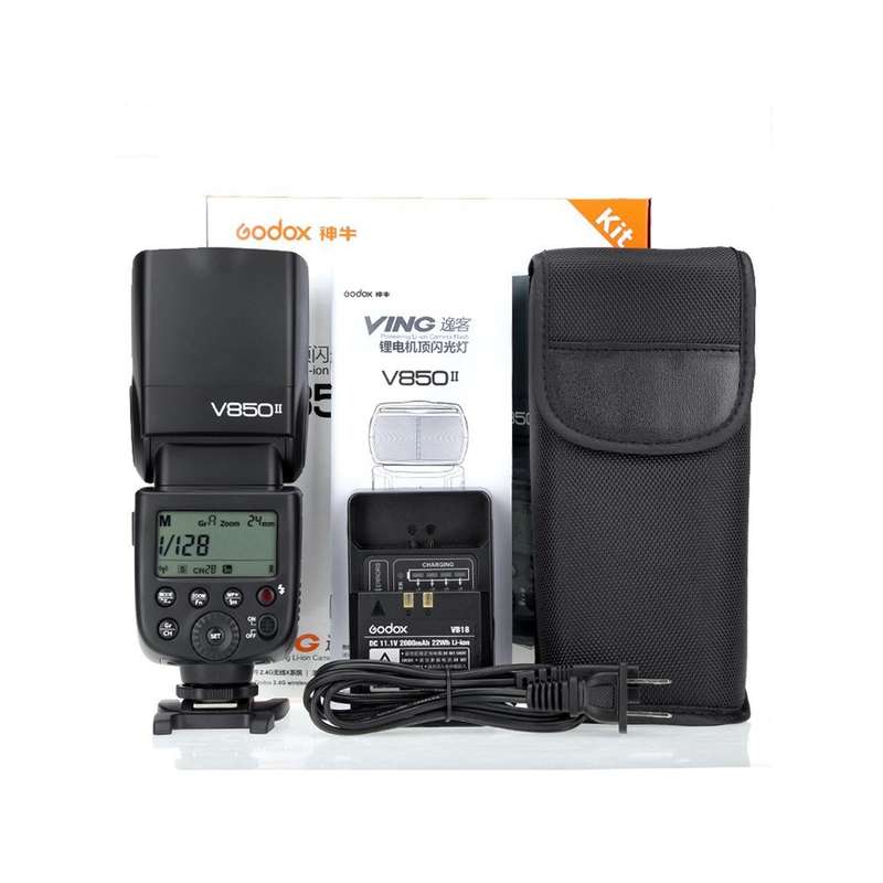 Godox V850II 2.4GHz Wireless 1/8000s HSS Flash Speedlite for Canon / Nikon DSLR Cameras(Black)