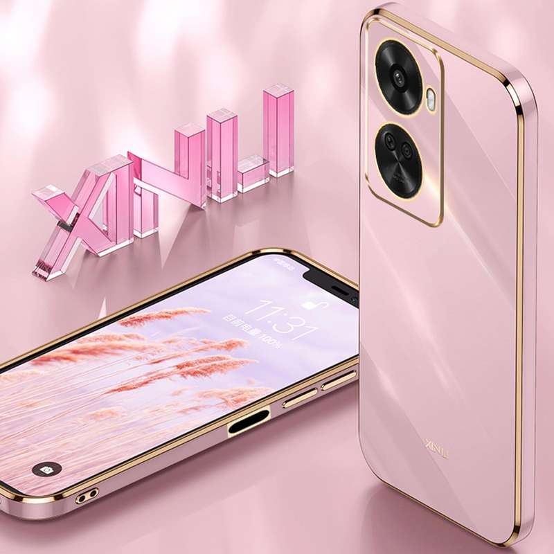 For Huawei Nova 11 SE XINLI Straight Edge 6D Electroplate TPU Phone Case with Ring Holder(Cherry ...