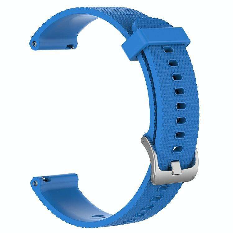 For Garmin Vivomove 3S 18mm Diamond Textured Silicone Watch Band(Sky Blue)