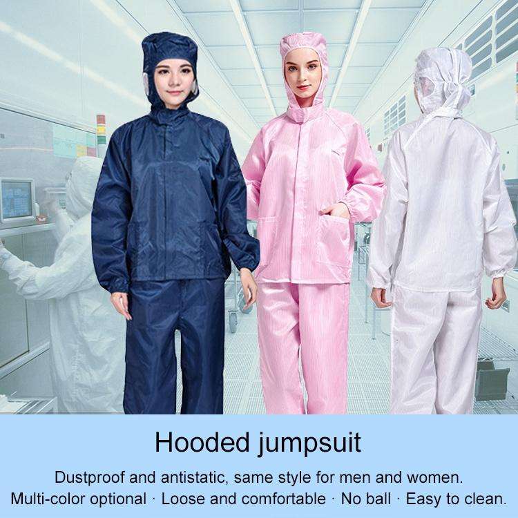 Striped Anti-static Split Hood Dust-proof Work Suit, Size:XXXXXL(Blue)