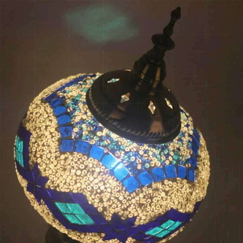 Bedroom Study Romantic Style Mosaic Decorative Table Lamp, Plug Type:UK Plug(FX-1502)