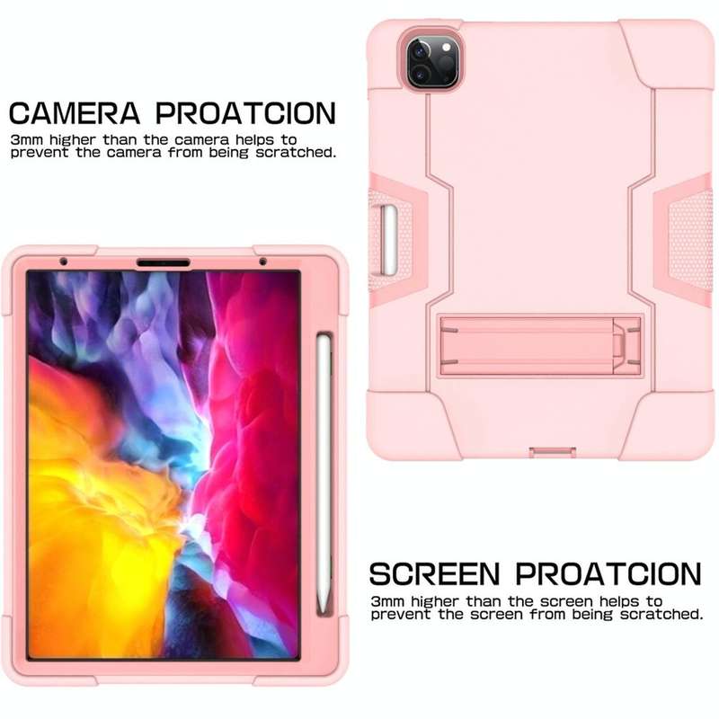 For iPad Pro 11 inch 2021 / 2020 Contrast Color Robot Shockproof Silicon + PC Protective Tablet C...