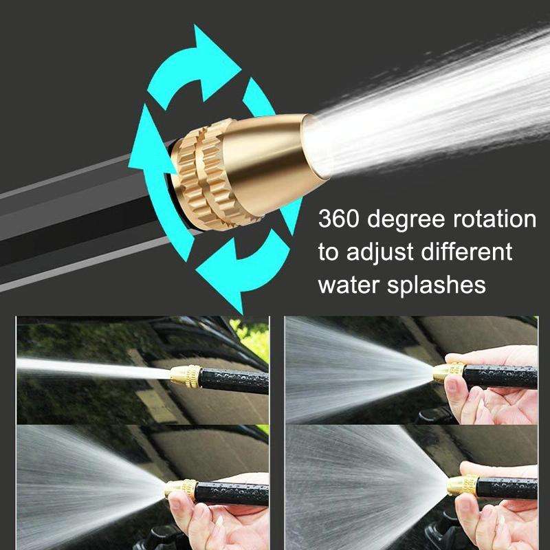 High Pressure Car Wash Hose Telescopic Watering Sprinkler, Style: H2+3 Connector+10m Tube+Foam Pot