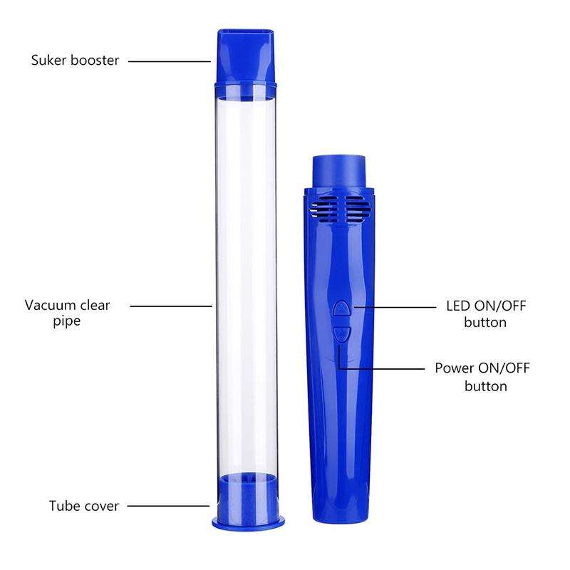 SK818 USB Charging Insects Bugs Suction Traps Electric Pest Spider Catcher with LED Light(Blue)