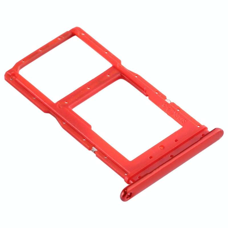 SIM Card Tray + SIM Card Tray / Micro SD Card Tray for Huawei Enjoy 10 Plus (Red)