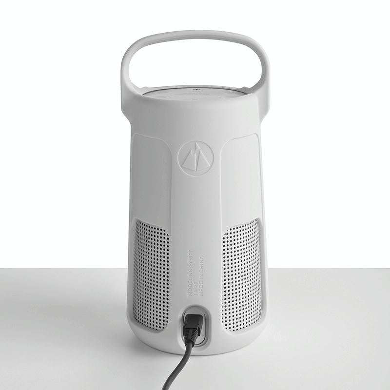 For Bose SoundLink Revolve Bluetooth Speaker Silicone Protective Cover Portable Carrying Bag(Silv...