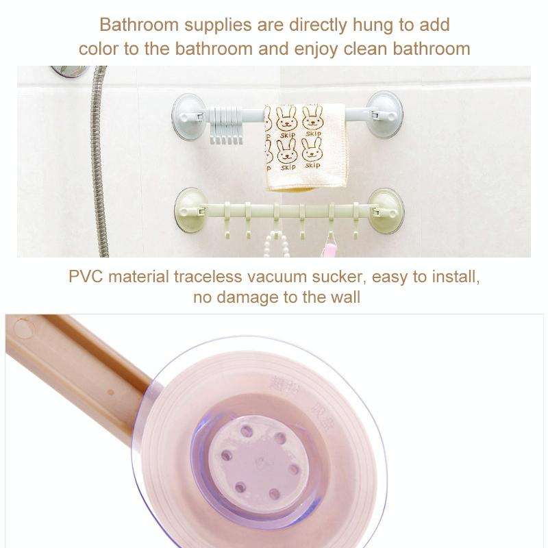 Kitchen Bathroom Wall Powerful Sucker Towel Hook Creative Wall Hanging Hook(Nordic Green)