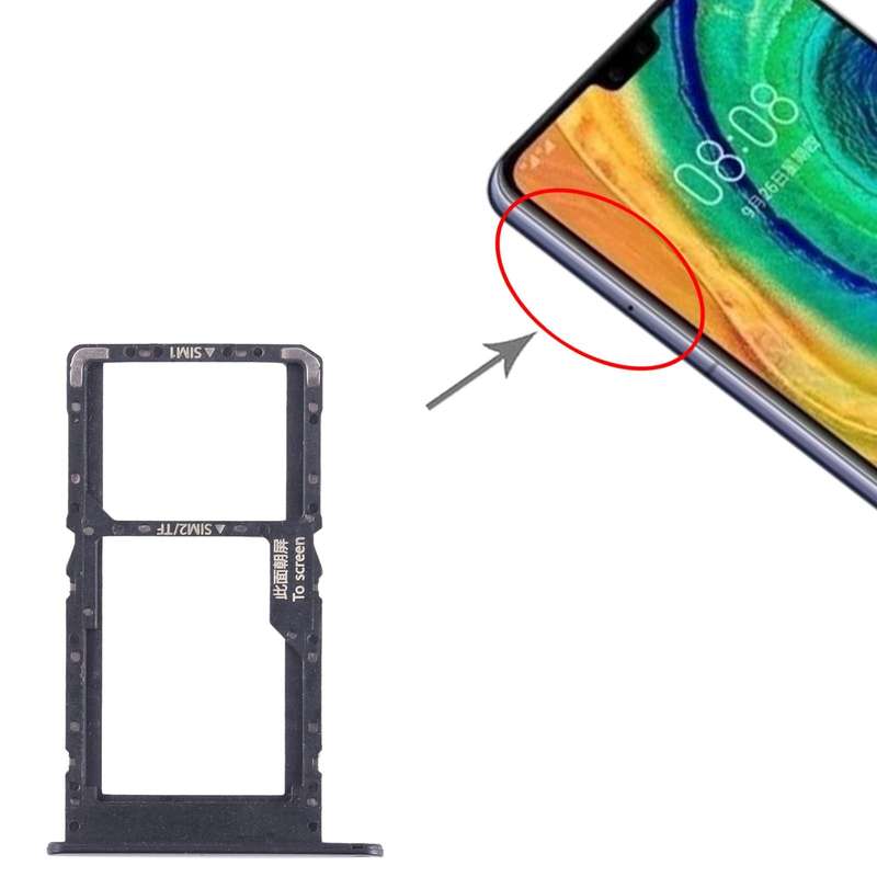 For Huawei Enjoy 60 SIM + SIM / Micro SD Card Tray (Black)