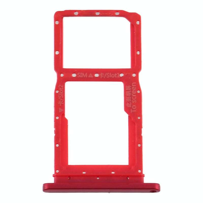 SIM Card Tray + SIM Card Tray / Micro SD Card Tray for Huawei Y9s 2020 (Red)