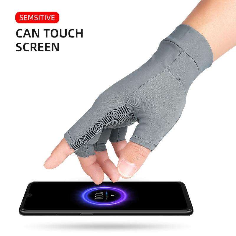 Sports Riding High Elasticity Fishing Protective Gloves, Size: One Size(Black Half Finger)