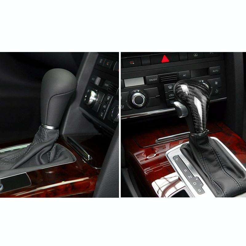 For Left Driving Universal Carbon Fiber Car Gear Shift Knob Modified Shifter Lever Knob for AUDI ...