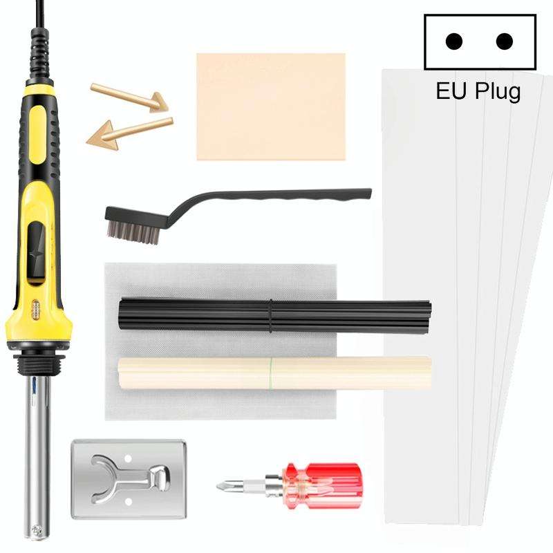 100W Electric Soldering Iron Plastic Welding Machine Car Bumper Repair Plier, EU Plug (Yellow)