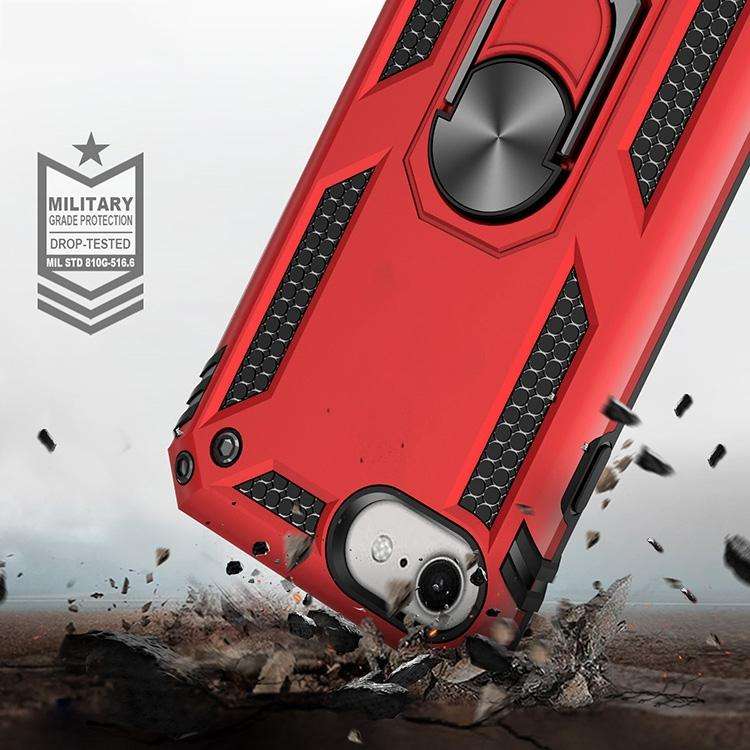 For iPhone SE 2022 / SE 2020 Shockproof TPU + PC Protective Case with 360 Degree Rotating Holder(...