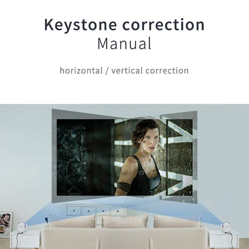 Q96 E300 Intelligent Portable HD 4K Projector, EU Plug, Specification:Android Version(White)