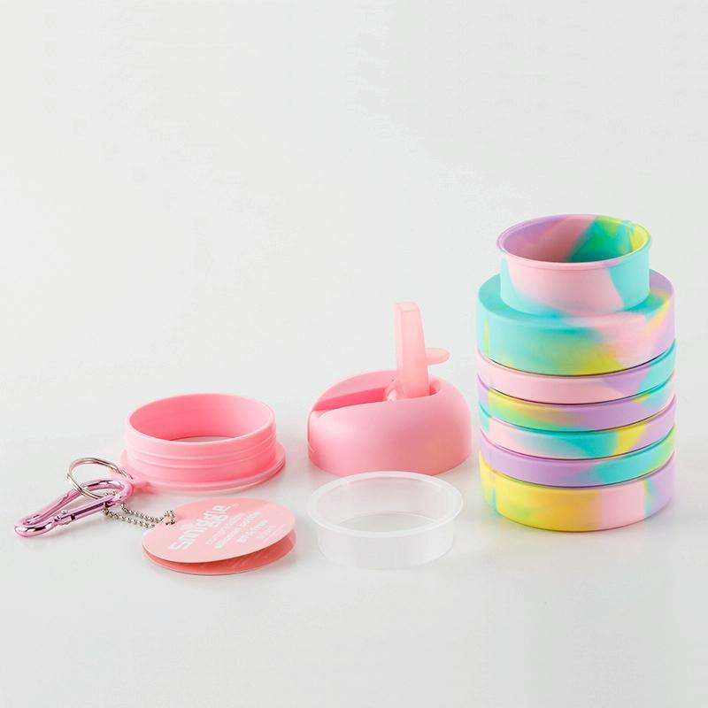 350ml Silicone Folding Water Cup Portable Outdoor Sports Water Bottle Large Capacity Retractable ...