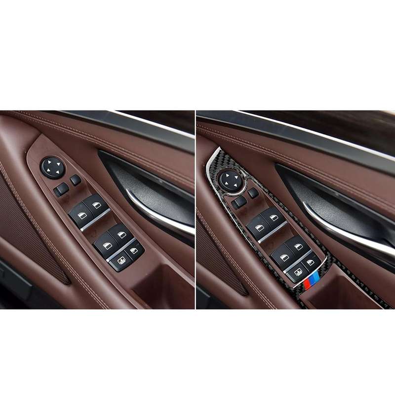 Three Color Carbon Fiber Car Right Driving Lifting Panel Decorative Sticker for BMW 5 Series F10 ...