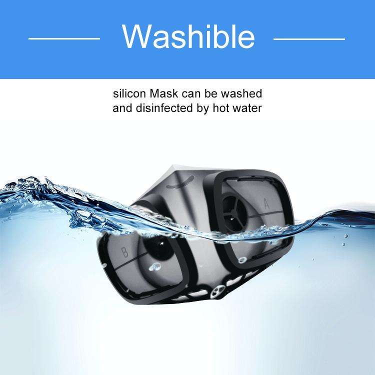 Silicone Protective Reusable PM2.5 KN95 Respirator Mask Replaceable Filter Antivirus Anti-fog Fac...