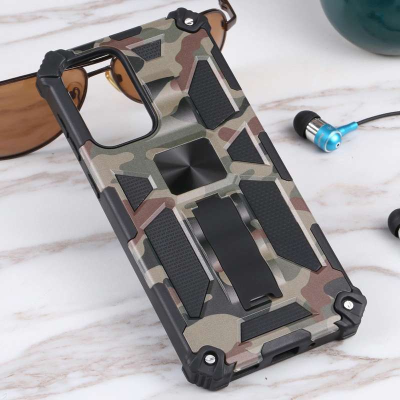 For Samsung Galaxy A33 5G Camouflage Armor Shockproof TPU + PC Magnetic Protective Phone Case wit...