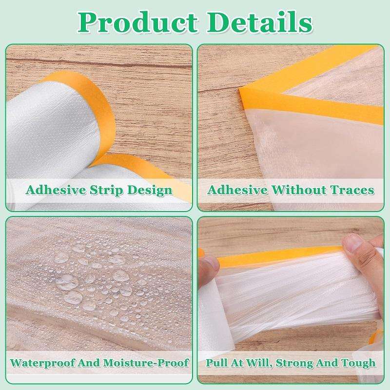 1.5m x 20m Furniture Wall Decoration Dustproof Masking Film Car Protective Film