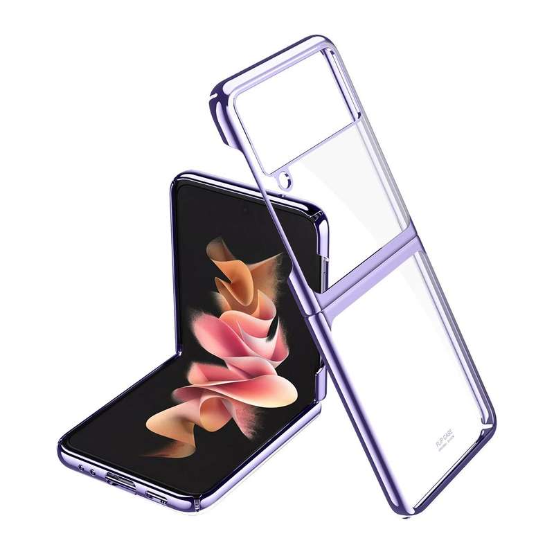 For Samsung Galaxy Z Flip3 5G Symphony Plating PC Shockproof Protective Case(Purple)