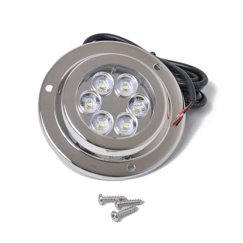 DC 10-30V 12W IP68 316 Stainless 6 LEDs Blue Light Underwater Light Boat High Power Bright for Ma...