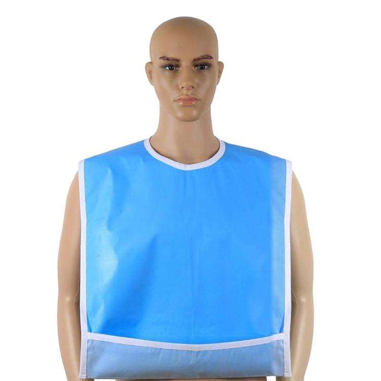 Adult Eat Meal Waterproof Bib, Size:45x65cm(Single Layer Light Green)