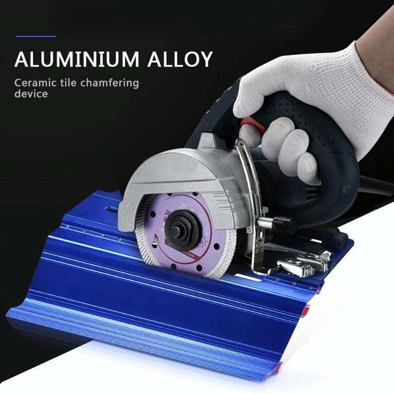 45 Degree Stone Cutting Marble Tile Ceramic Bevel Cutter Chamfering Device(Silver)