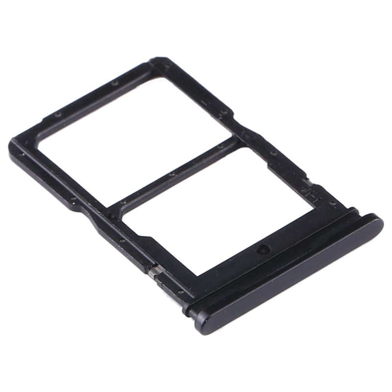SIM Card Tray + NM Card Tray for Huawei Y8p (Black)