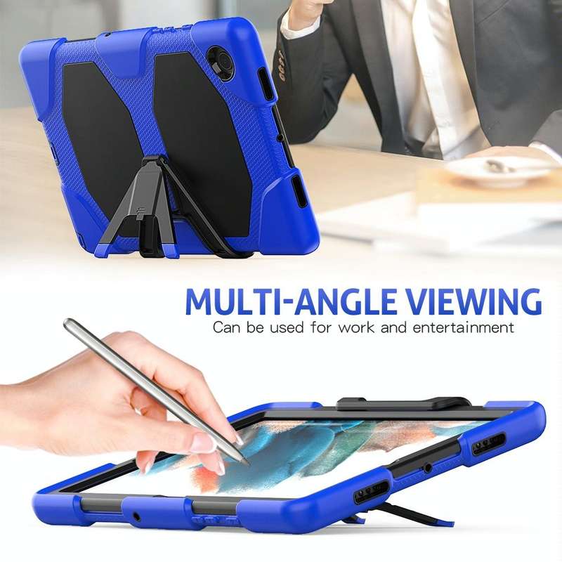 For Samsung Galaxy Tab A8 10.5 2021 X200 / X205 Colorful Silicon + PC Tablet Case(Blue)