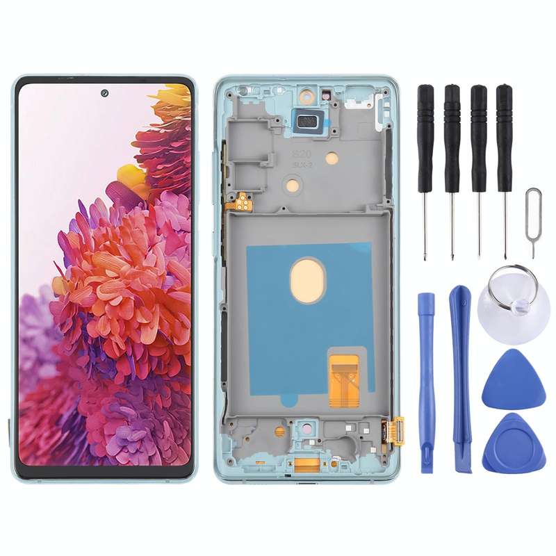 For Samsung Galaxy S20 FE SM-G780F 6.43 inch OLED LCD Screen Digitizer Full Assembly with Frame (...