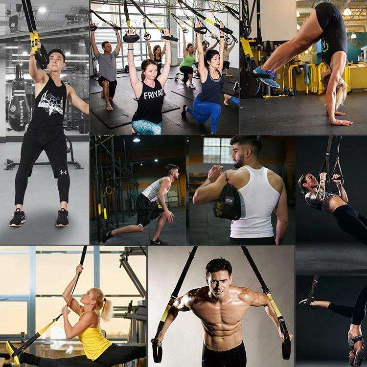 P3-1 Fitness Exercise Hanging Pulling Rope TRP3X Wall Pulley Yoga Belt, Main Belt: 1.4m, Home Ver...