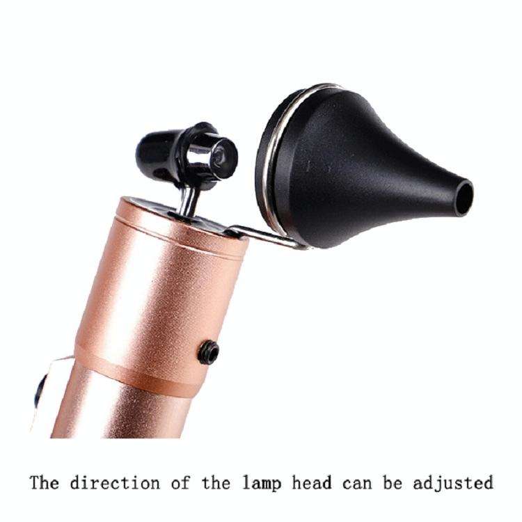 Ear Cleaning Hand Lamp USB Charging Otoscope(Elegant Gold)