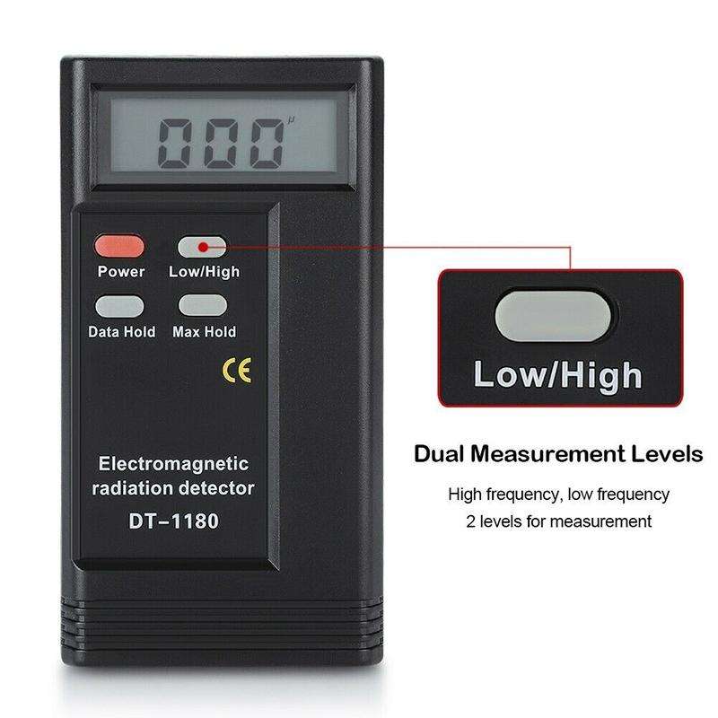 DT-1180 Electromagnetic Radiation Detector Measuring Range 50-1999V/M Electromagnetic Wave Radiat...