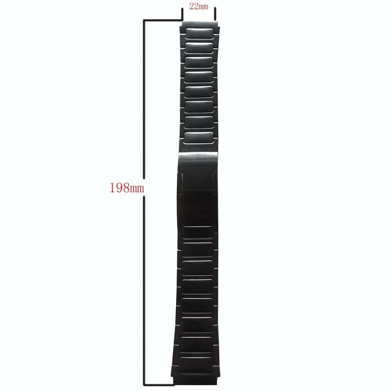 For Garmin Forerunner 255 22mm I-Shaped Titanium Alloy Watch Band(Black)