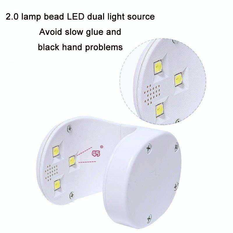 USB Mini Nail Phototherapy Lamp Nail Polish Baking Lamp, Color: Black